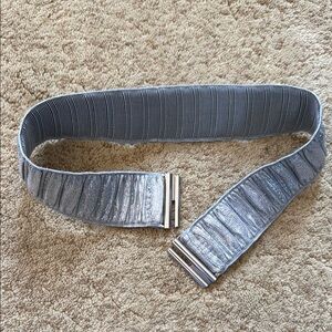 H&M silver elastic interlocking belt